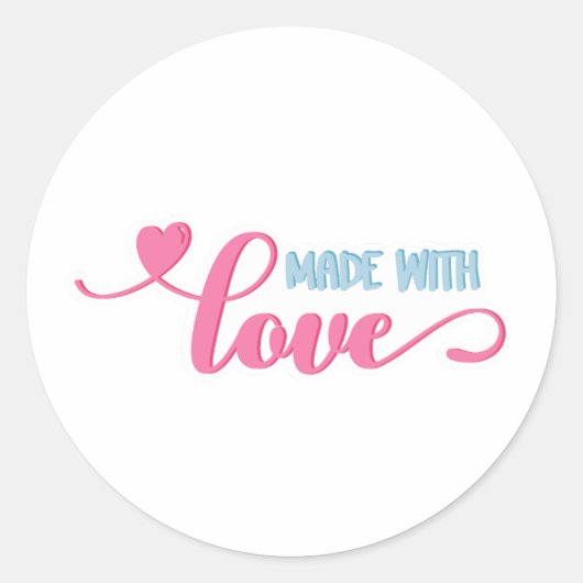 Gemaakt met liefde - Small Business Sticker (Voorkant)
