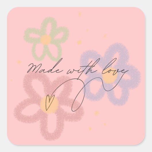 Gemaakt met liefde Sticker (Voorkant)
