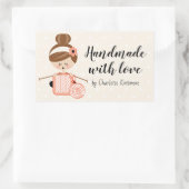 Gemaakt met Liefde Stickers Gebreide Sticker Brune (Tas)