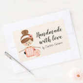 Gemaakt met Liefde Stickers Gebreide Sticker Brune (Envelop)