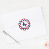 Gemaakt met liefde van TEXAS Texaanse vlag kaart Ronde Sticker (Envelop)