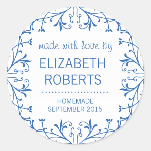 Gemaakt met Liefde Zelfgemaakte Canning Gift Label (Voorkant)