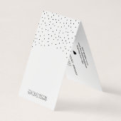 Gemaakt met liefdesfijne Stippen Hang Label Visitekaartjes (Achterkant)