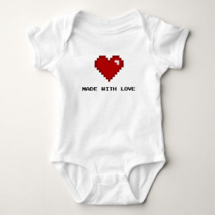 Gemaakt met liefdesgamer Pixel Heart Shirt