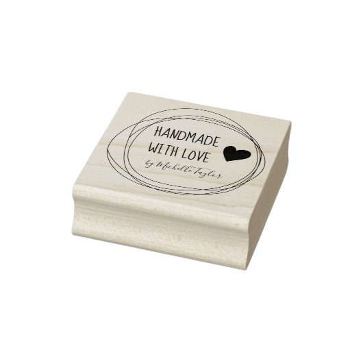 Gemaakt met liefdesgerichte cirkels Rubberstempel Rubberstempel (Stempel)