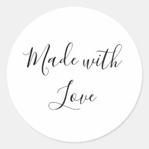 Gemaakt met liefdeshandgemaakt ronde sticker