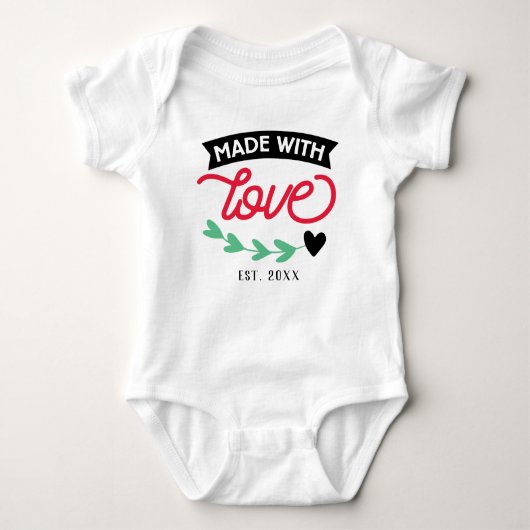 Gemaakt met Love Custom Bodysuit (Voorkant)