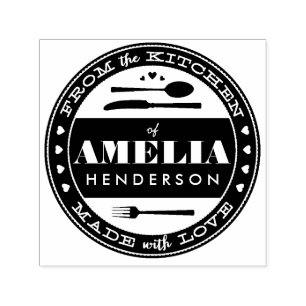 Gemaakt met Love Food Gift gepersonaliseerde inkts Zelfinktende Stempel
