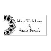 Gemaakt met Love Heart Wreath Wood Art Stamp Rubberstempel (Afrduk)