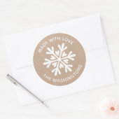 Gemaakt met Love Kraft Christmas Snowflake Sticker (Envelop)