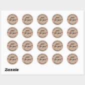Gemaakt met Love Rustic Kraft Ronde Sticker (Vel)