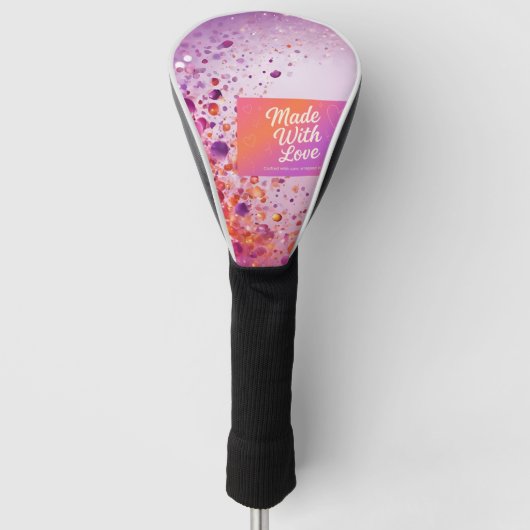 Gemaakt met Love Watch Golfheadcover (Voorkant)