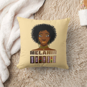 Gemaakt met melanine in elke schaduw Slays Kussen