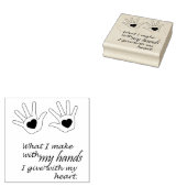 Gemaakt met mijn handstempel 	rubberstempel (Gestempeld)