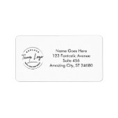 Gemaakt met Uw Logo of Afbeelding, wit Etiket (Voorkant)