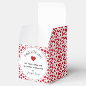 Gemaakt met Valentijnse liefdesharten, rood hart g Bedankdoosjes (Geopend)