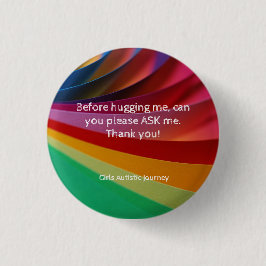 Gemaakt met vriendelijkheid, een de ronde button 3,2 cm