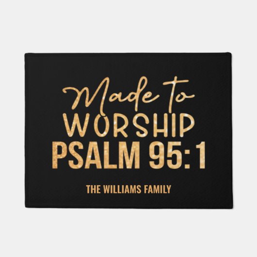 Gemaakt om Christelijke deurmat te aanbidden (Voorkant)