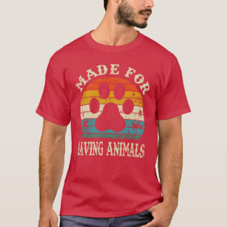 Gemaakt om dieren te redden Vetechvintage vintage T-shirt