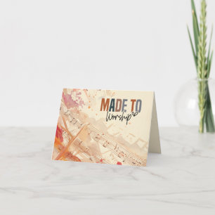 Gemaakt om te aanbidden Christelijk citaat Psalm 9 Kaart