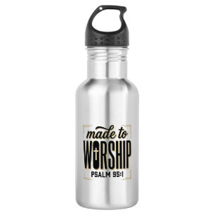 Gemaakt om te aanbidden Psalm 95_1 Christelijke Vi Waterfles