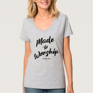 Gemaakt om te Aanbidden Psalm 95:1 T-shirt
