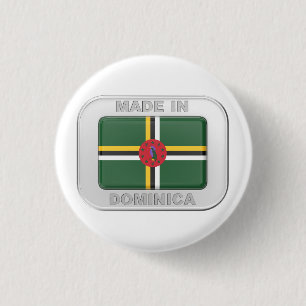 Gemaakt op Dominica Ronde Button 3,2 Cm