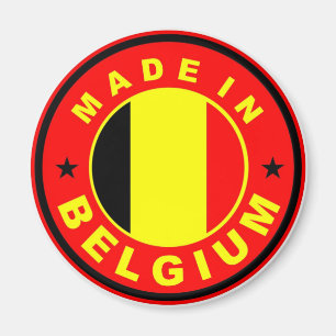 gemaakt op het etiket van de belgische vlag magneet