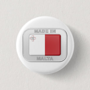 Gemaakt op Malta Ronde Button 3,2 Cm