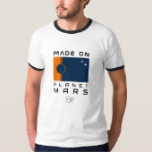 Gemaakt op Planet Mars T-Shirt met Marsvlag (Voorkant)