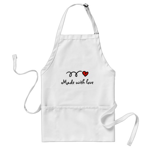 Gemaakt van het bakken en koken met liefde voor vr standaard schort (Voorkant)