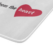 gemaakt van het Heart Food Label Snijplank (Hoek)