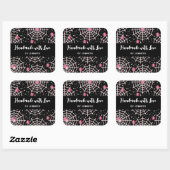 Gemaakt van het liefdeshalloween Cobwebs & Spiders Vierkante Sticker (Vel)