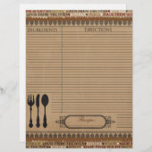 Gemaakt van krach Recipe Insert (Voorkant / Achterkant)