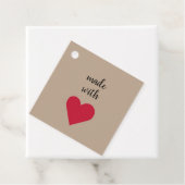 Gemaakt van Label met liefdeshartcadeaus (In situ)