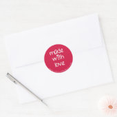 Gemaakt van liefde - Aangepaste kleur Ronde Sticker (Envelop)