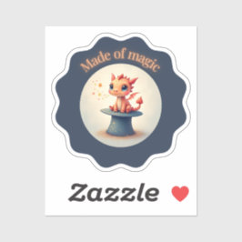 Gemaakt van magie - Schattigee Dragon Sticker
