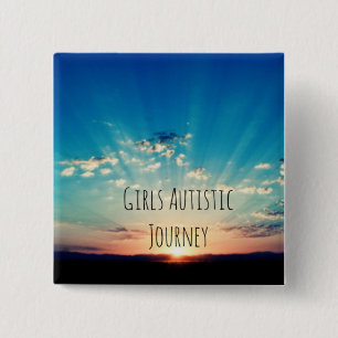 Gemaakt van vriendelijkheid, een Autism-bewustmaki Vierkante Button 5,1 Cm