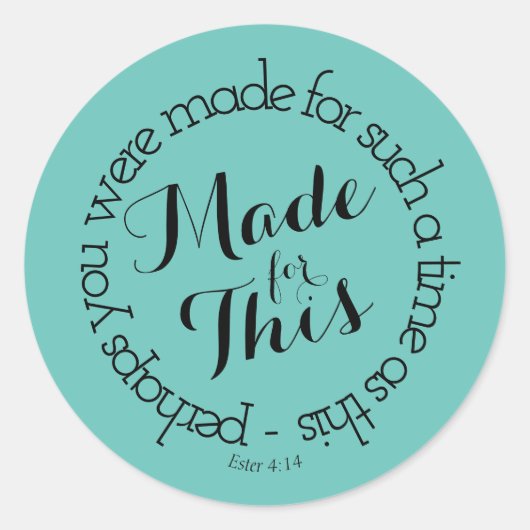 Gemaakt voor deze Klassieke Sticker (Voorkant)