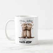 Gemaakt voor elkaar Otter Grappig Valentijnsgesche Koffiemok (Links)