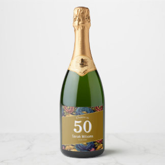 Gemaakt voor jou Anemoon Charme Verjaardagsfeest Sparkling Wijnetiket
