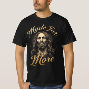 Gemaakt voor Meer Gouden Letters Jezus Grafisch T-shirt