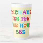 Gemaakt voor Michael grote liefdevolle woorden Latte Mok (Voorkant)