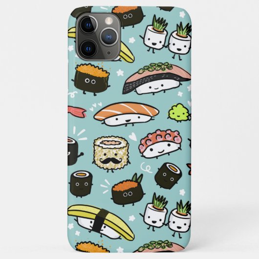 Gemaakte Kawaii Sushi Characters Cute and Funny Case-Mate iPhone Case (Achterkant)