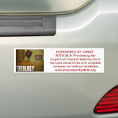 Gemachtigd door Christus Bumpersticker (Op auto)