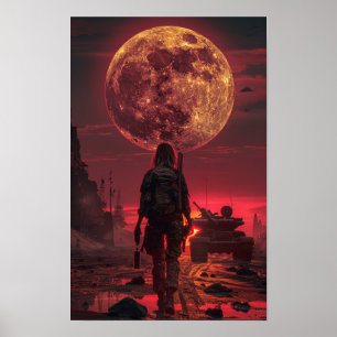 Gemachtigde Vrouw Soldaat - Inspirerend Militair Poster