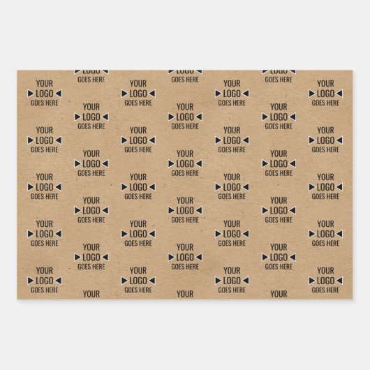 Gemakkelijk Aangepast Logo Patroon Faux Rustieke B Inpakpapier Vel (Voorkant 3)