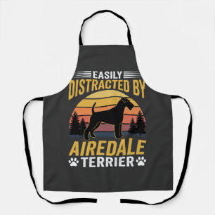 Gemakkelijk afgeleid door Airedale Terrier Retro H Schort