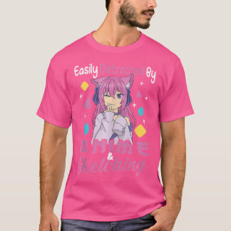 Gemakkelijk afgeleid door anime en schetsen t-shirt