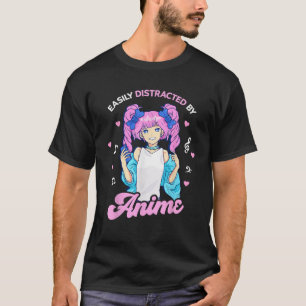 Gemakkelijk afgeleid door anime esthetische manga  t-shirt